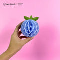 IMPODIO Honeycomb Paper Strawberry Blueberry 3D – Gantungan Dekorasi Pesta Buah Kertas Lipat Aesthetic Party Decor