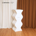IMPODIO Pedestal Wavy Modern 30x30x80 cm – Podium Display Stand Produk Estetik untuk Event, Toko, Galeri, Pameran & Photoshoot