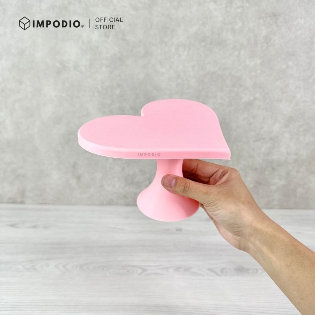 IMPODIO Stand Cake Aesthetic - Tatakan Kue Bentuk bulat Hati Bunga /Properti Dekorasi Meja Event & Display Aesthetic