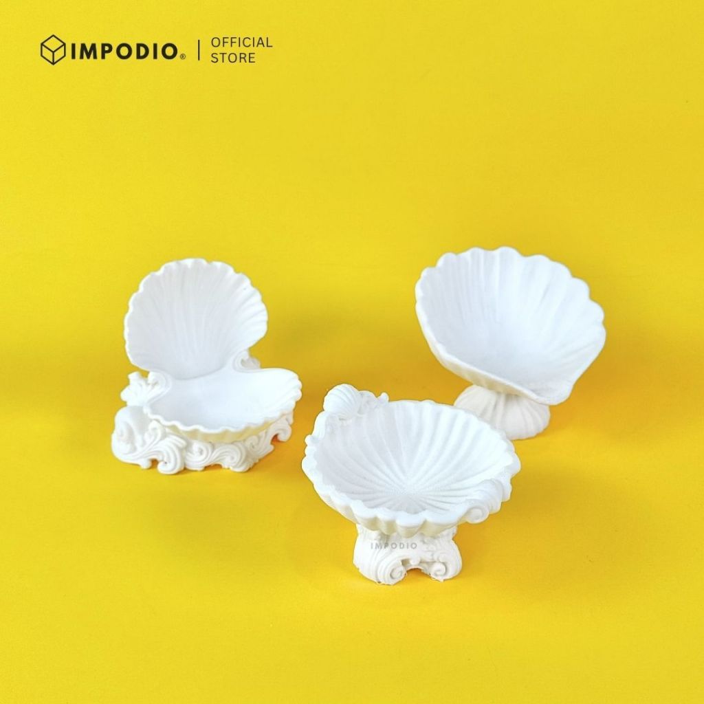 IMPODIO Shell Jewelry Tray Aesthetic Vintage – Tempat Perhiasan Kerang Estetik Jewelry Holder Dekorasi Meja & Foto Produk