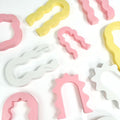 IMPODIO Set 5 pcs Properti Foto Produk Minimalis Model Gelombang Wavy Arch Pastel - Pajangan Meja & props foto produk estetik