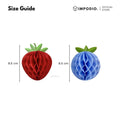 IMPODIO Honeycomb Paper Strawberry Blueberry 3D – Gantungan Dekorasi Pesta Buah Kertas Lipat Aesthetic Party Decor