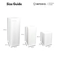IMPODIO Rounded Square Podium JUMBO 30 cm Tinggi 40/60/80 cm – Standing Display Produk, Cake Table, Booth & Dekorasi