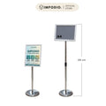 IMPODIO Banner Standing Stainless Ukuran A4 -  Sign Petunjuk / Media Promosi