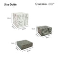 IMPODIO Podium Kubus Display Produk Motif Marmer Kayu Beton Batu Semen - Properti Foto Produk Aesthetic - Tatakan Alas Display Studio Foto Minimalis - Dekorasi Photoshoot