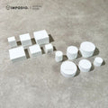 IMPODIO Set Geometry Mini 6 pcs – Prop Foto Produk Bulat & Kotak – Podium Display Mini untuk Konten & UMKM