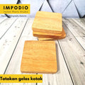 IMPODIO Tatakan Gelas – Tatakan Kayu - tampak samping