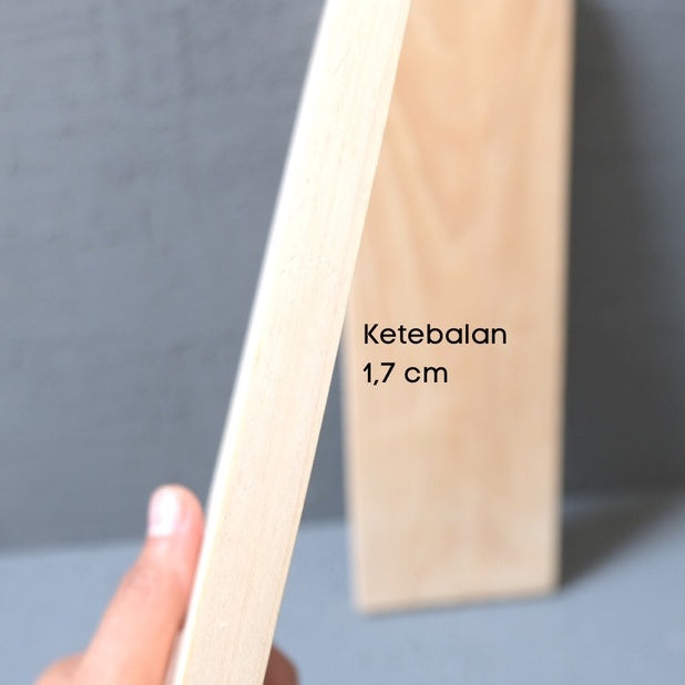 IMPODIO kayu kotak 30x10cm  pinus bahan decoupage / lukis /