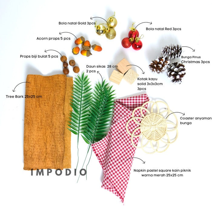 IMPODIO Paket Charity - Foto Produk Dekorasi untuk Natal Christmas