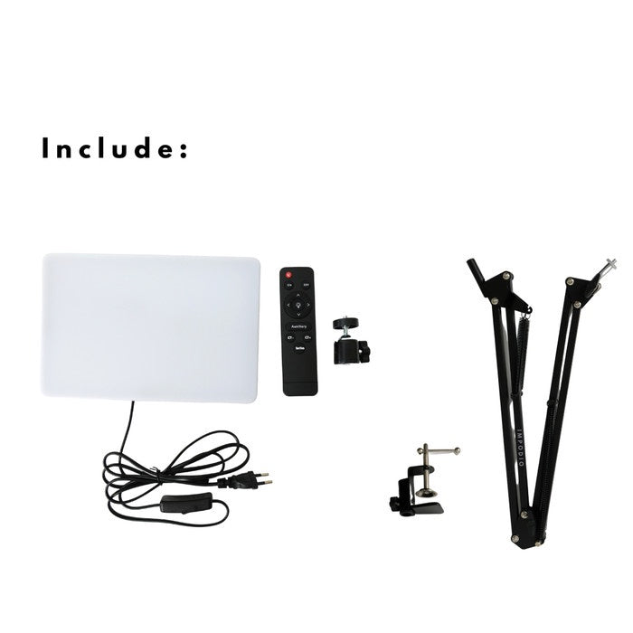 IMPODIO LED Panel fill light 24x15cm - remote control - tampak samping