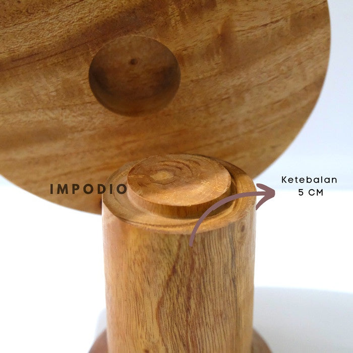 IMPODIO Stand Cake kayu 15cm / display dessert kue / properti makan