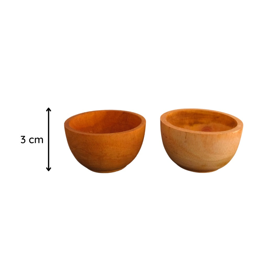 IMPODIO Cangkir Kayu teh / Mangkok mini / tempat sambal kayu kecil