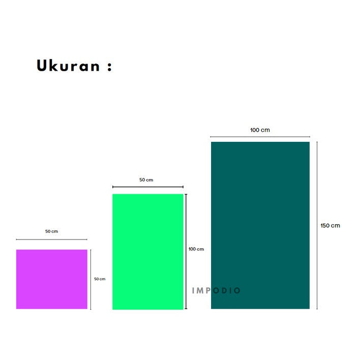 IMPODIO Pop Color Series Background 50x100 cm - Latar foto produk