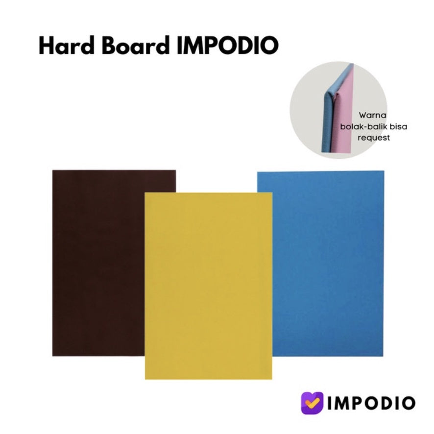 Hardboard IMPODIO Alas foto warna polos 100cm x 100cm + 2 warna background polos