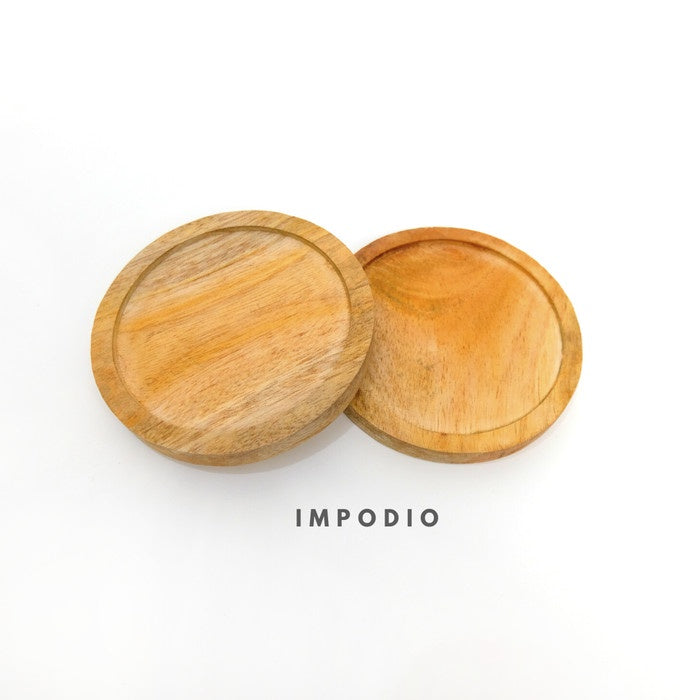 IMPODIO Free grafir laser tatakan Gelas Kayu Mahoni - coaster cangkir