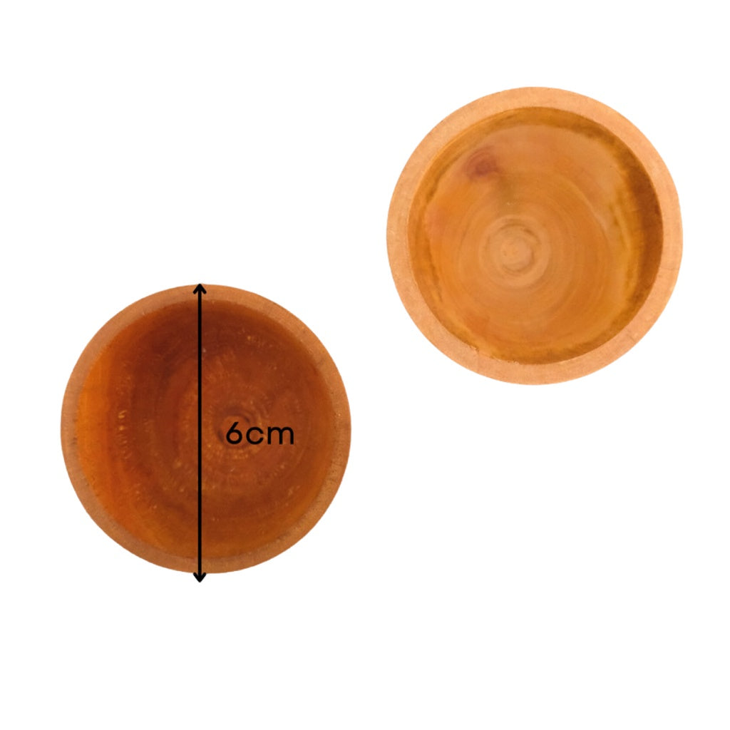 IMPODIO Cangkir Kayu teh / Mangkok mini / tempat sambal kayu kecil