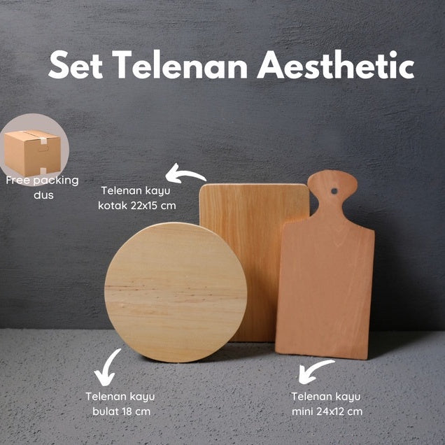 IMPODIO Paket BUNDLING Talenan Aesthetic 3 pcs props foto / dekorasi