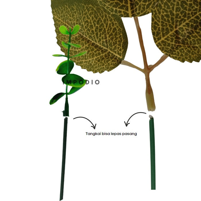 IMPODIO Artificial Leaf - Dekorasi Tanaman - Props Photo