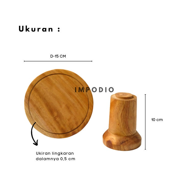 IMPODIO Stand Cake kayu 15cm / display dessert kue / properti makan