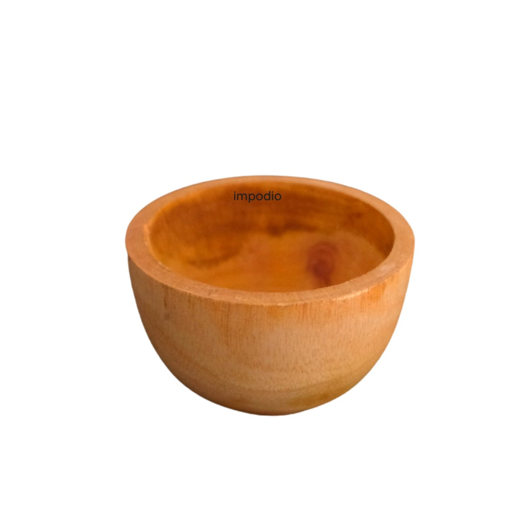 IMPODIO Cangkir Kayu teh / Mangkok mini / tempat sambal kayu kecil