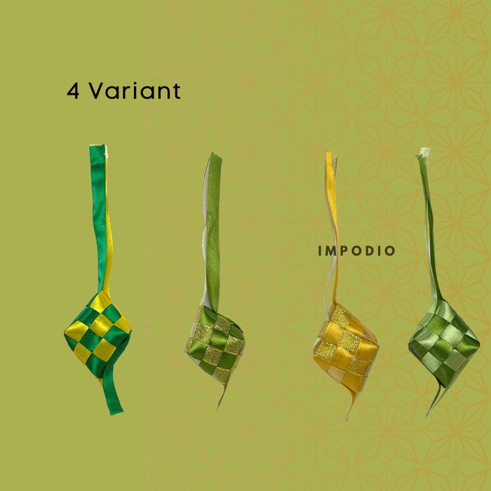 IMPODIO Ketupat mini hiasan gantungan - Props photo ramadhan edition Dekorasi lebaran