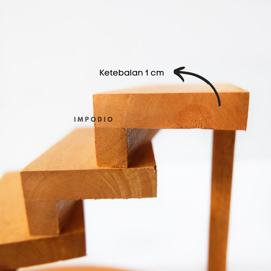 Impodio Tangga kayu mini showcase product / makanan / photo props