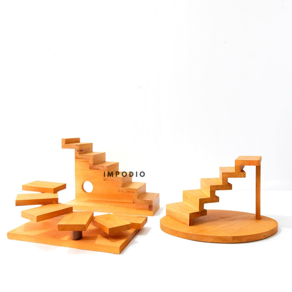 Impodio Tangga kayu mini showcase product / makanan / photo props