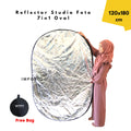 IMPODIO Reflector Studio Foto 7in1 Oval Ukuran 120x180cm Untuk studio