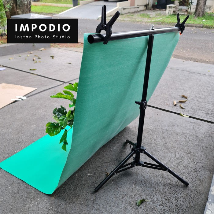 IMPODIO Paket mini Stand - T stand dan jepit FREE Background