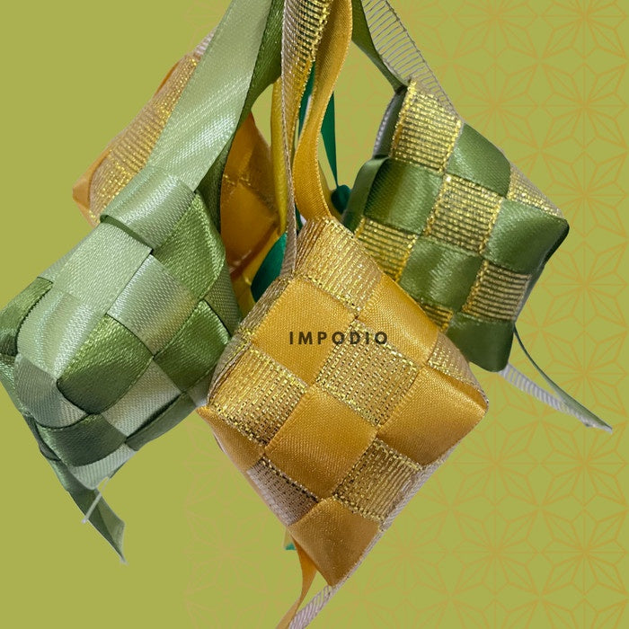 IMPODIO Ketupat mini hiasan gantungan - Props photo ramadhan edition Dekorasi lebaran