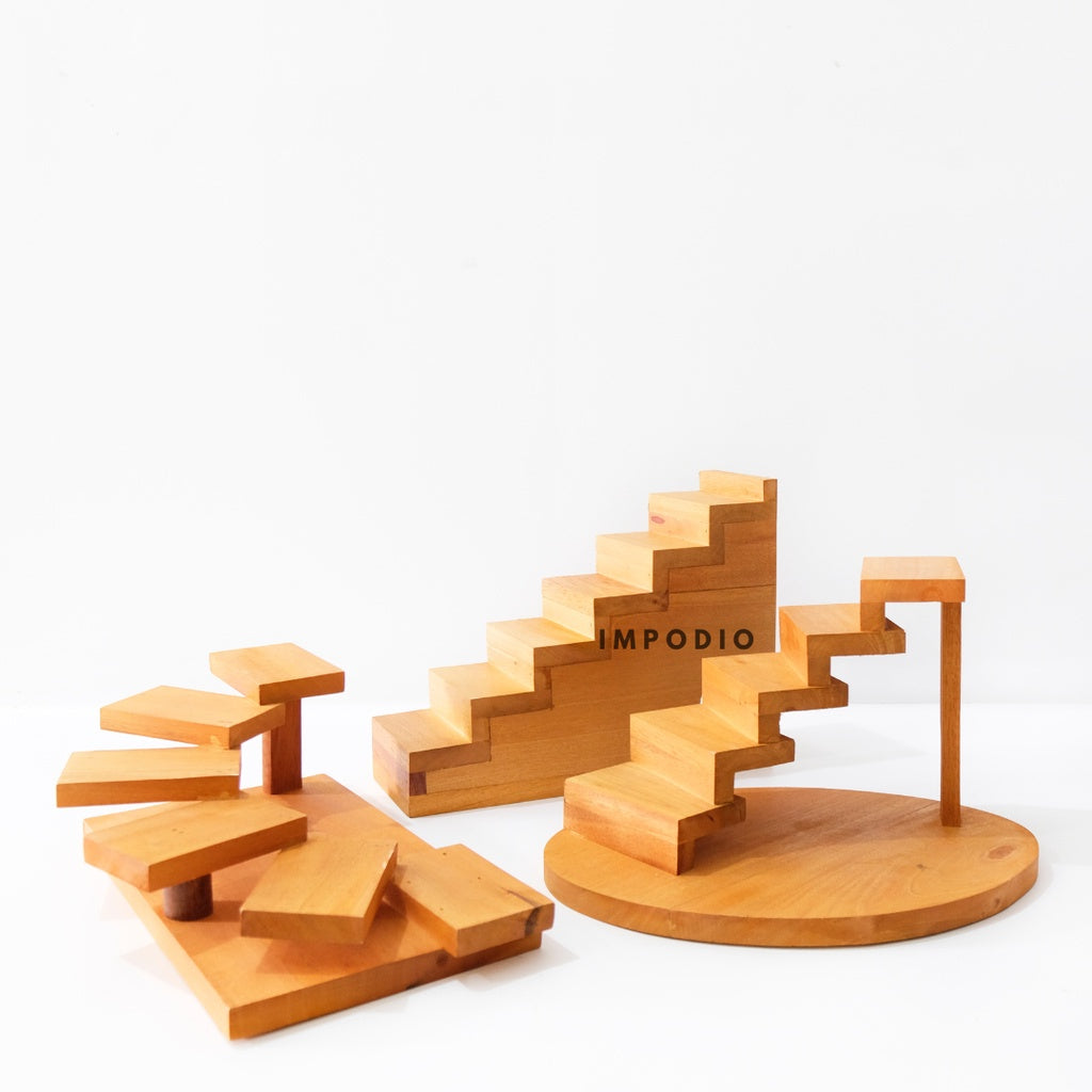Impodio Tangga kayu mini showcase product / makanan / photo props