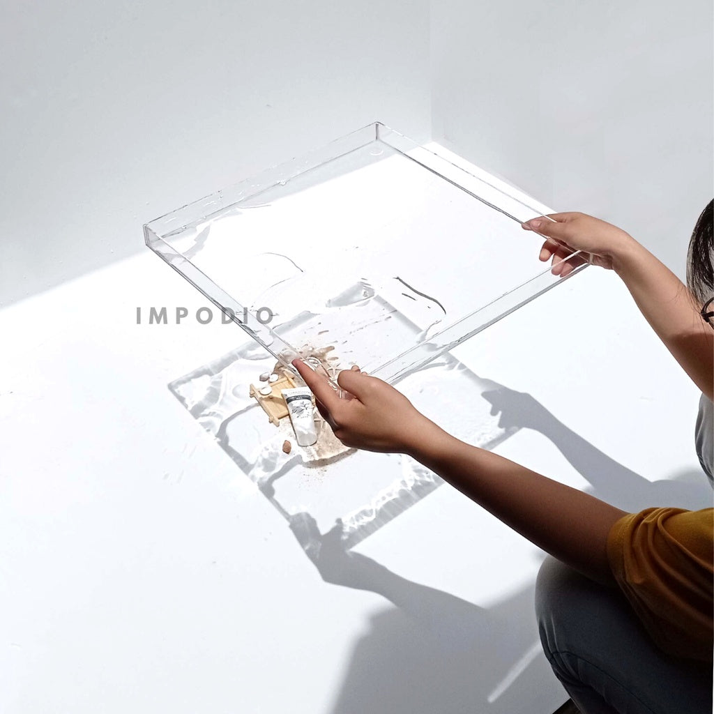 IMPODIO Water Tray Table-Photography Props Foto Air produk