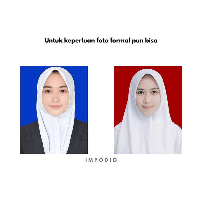 IMPODIO Paket Stand 3x2M kain Biru & Merah - Properti studio foto