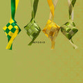 IMPODIO Ketupat mini hiasan gantungan – Props photo ramadhan edition - tampak samping