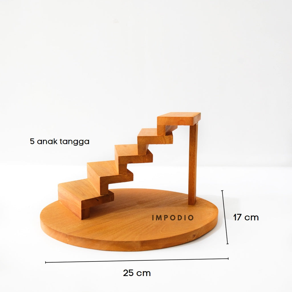 Impodio Tangga kayu mini showcase product / makanan / photo props