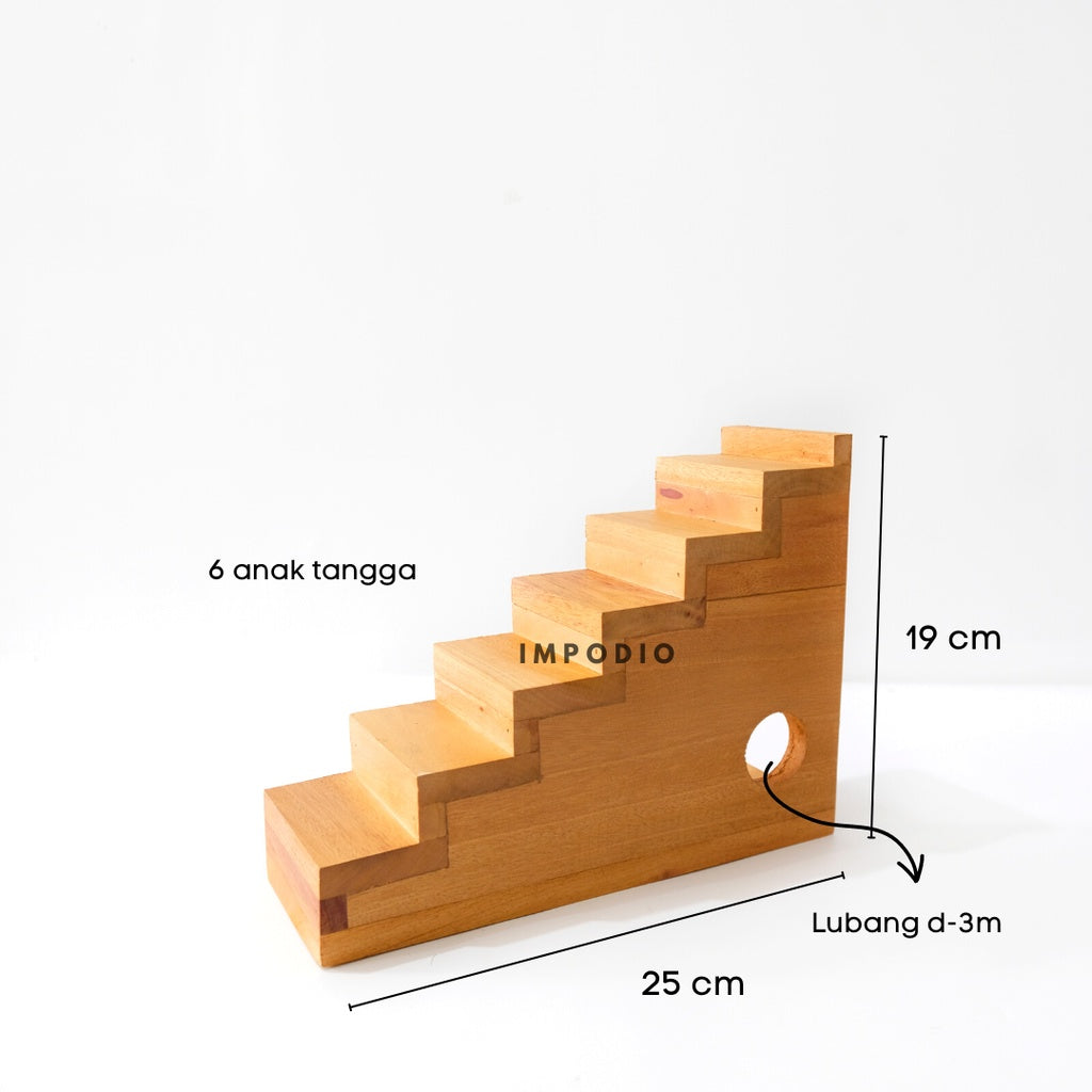 Impodio Tangga kayu mini showcase product / makanan / photo props