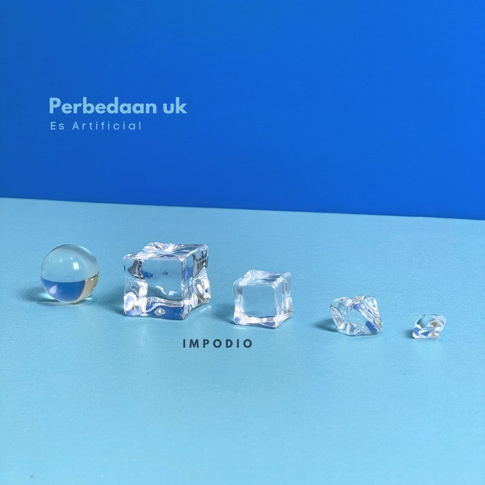 IMPODIO Es Batu Palsu - Artificial fake ice cube properti foto - detail produk