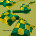 IMPODIO Ketupat mini hiasan gantungan – Props photo ramadhan edition - close up