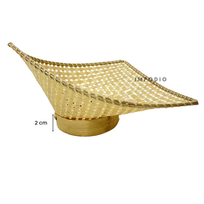 IMPODIO Placemat hexagon - piring bambu anyaman - Props Properti Foto