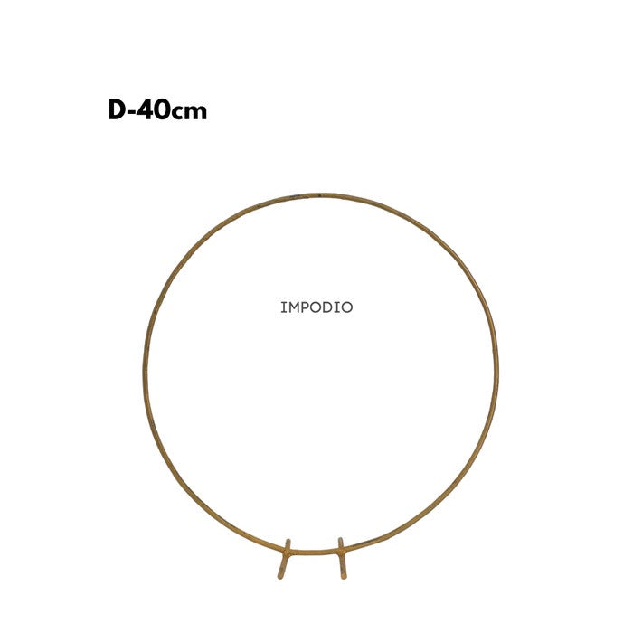 Standing Ring Decoration - Pajangan besi bulat diameter 20 - 40cm warna gold IMPODIO