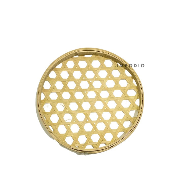IMPODIO Placemat hexagon - piring bambu anyaman - Props Properti Foto
