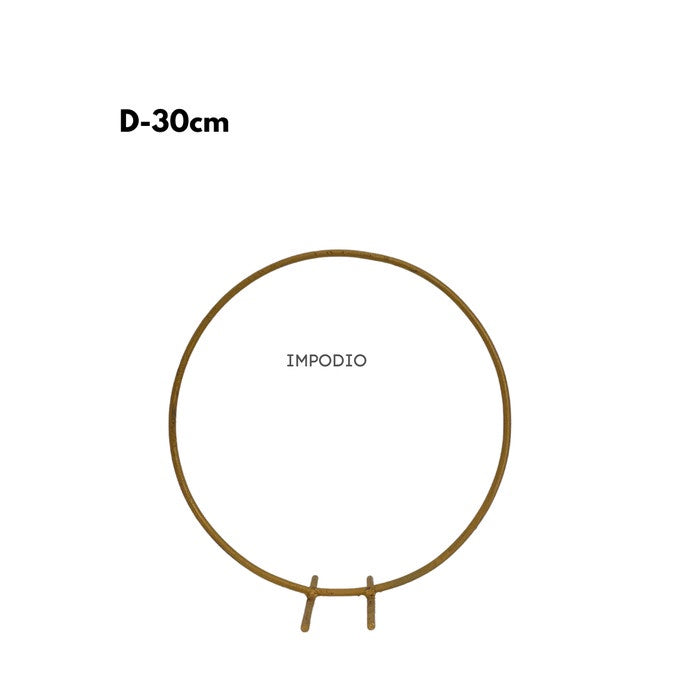 Standing Ring Decoration - Pajangan besi bulat diameter 20 - 40cm warna gold IMPODIO