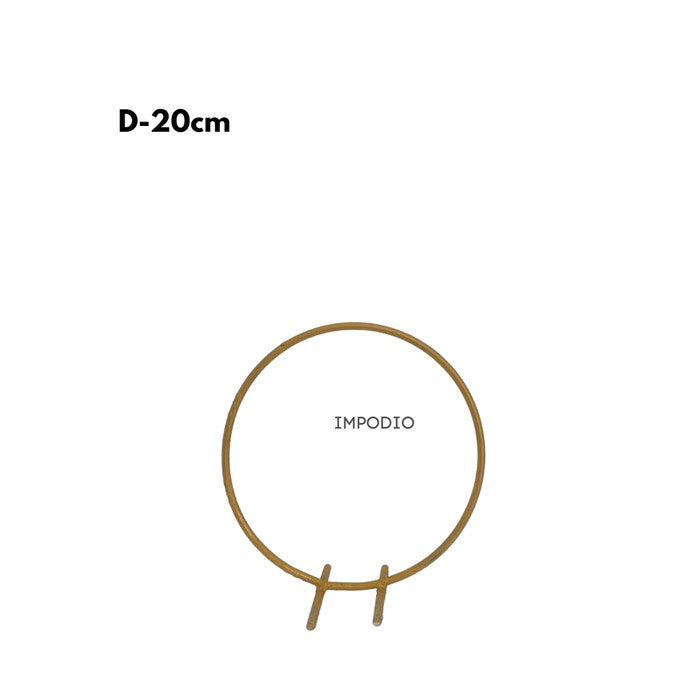 Standing Ring Decoration - Pajangan besi bulat diameter 20 - 40cm warna gold IMPODIO