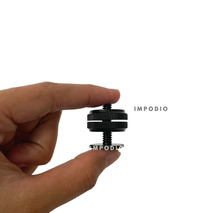 IMPODIO Tripod Screw hot Shoe Socket DSLR ke baut 1 – 4" - tampak samping