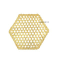 IMPODIO Placemat hexagon - piring bambu anyaman - Props Properti Foto - packaging