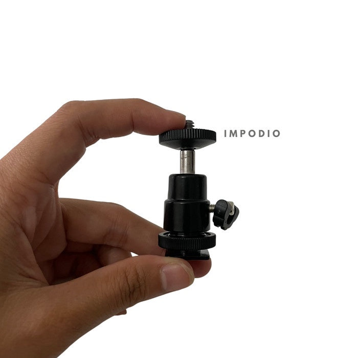 IMPODIO Tripod Screw hot Shoe Socket DSLR ke baut 1/4"