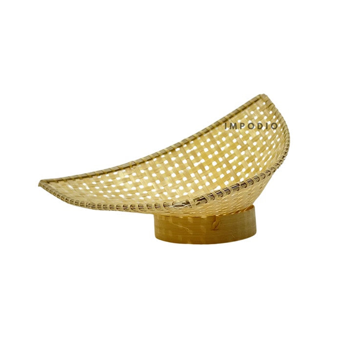 IMPODIO Placemat hexagon - piring bambu anyaman - Props Properti Foto