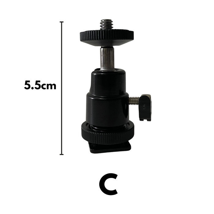 IMPODIO Tripod Screw hot Shoe Socket DSLR ke baut 1/4"