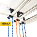 IMPODIO Hanging background Profesional dengan kerekan Rantai 3 Set - tampak samping