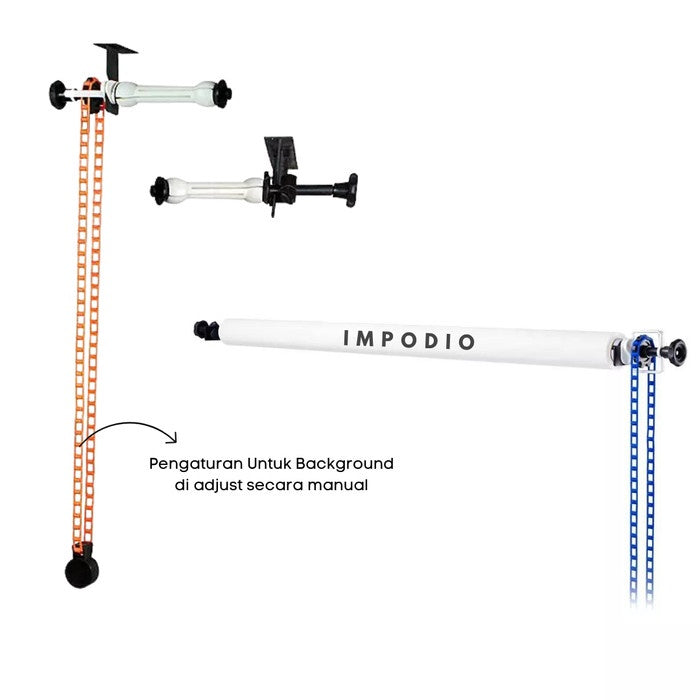 IMPODIO Hanging Backdrop – Kerekan 1 Roller Manual Background - detail produk
